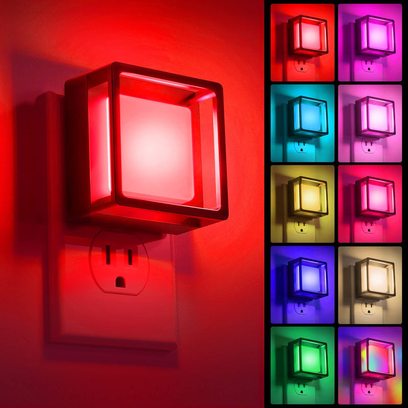 DORESshop LED Night Light, Night Lights Plug Into Wall [2 Pack] with Dusk-to-Dawn Sensor, Dimmable Nightlights, Adjustable Brightness for Bathroom, Hallway, Bedroom,Kids Room,Stairway,Soft White