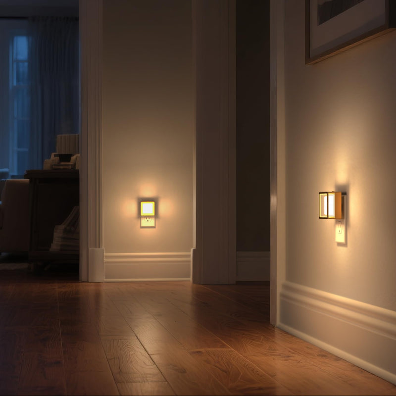 DORESshop LED Night Light, Night Lights Plug Into Wall [2 Pack] with Dusk-to-Dawn Sensor, Dimmable Nightlights, Adjustable Brightness for Bathroom, Hallway, Bedroom,Kids Room,Stairway,Soft White