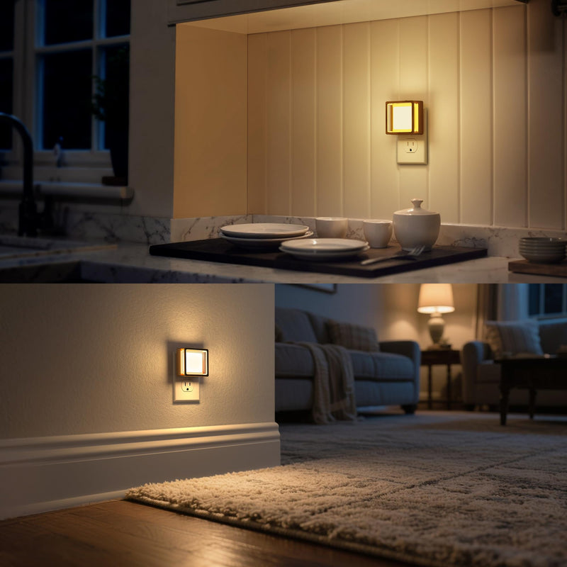 DORESshop LED Night Light, Night Lights Plug Into Wall [2 Pack] with Dusk-to-Dawn Sensor, Dimmable Nightlights, Adjustable Brightness for Bathroom, Hallway, Bedroom,Kids Room,Stairway,Soft White