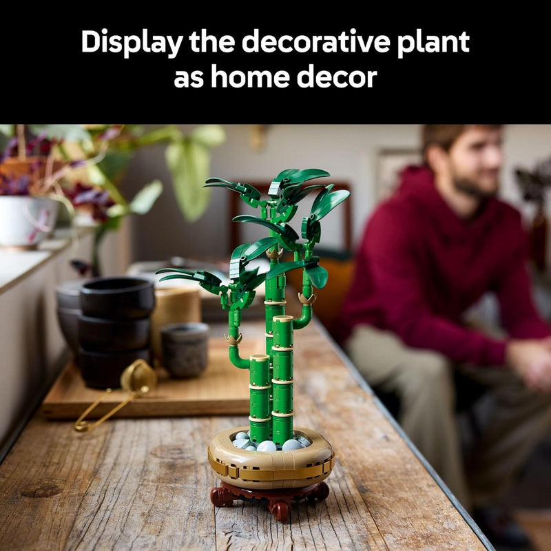LEGO Botanicals Lucky Bamboo Building Set - Artificial Plant for Indoor Home Décor, Adults Ages 18+ - Fake Plant Decoration for Table, Desk, Office - Gift for Birthdays - 10344