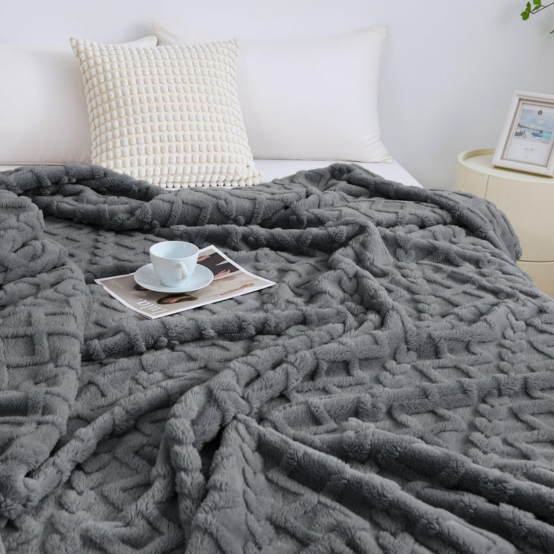 Aganear Fleece Throw Blanket - Cozy Soft Lightweight Fuzzy Throw Blanket for Women Portable Throw Blankets for Couch, Warm Present for Birthday, Christmas, Halloween, Housewarming(50"x60", Khaki)