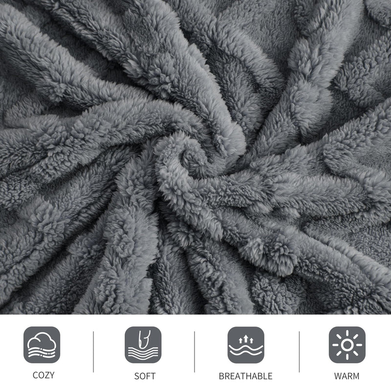 Aganear Fleece Throw Blanket - Cozy Soft Lightweight Fuzzy Throw Blanket for Women Portable Throw Blankets for Couch, Warm Present for Birthday, Christmas, Halloween, Housewarming(50"x60", Khaki)