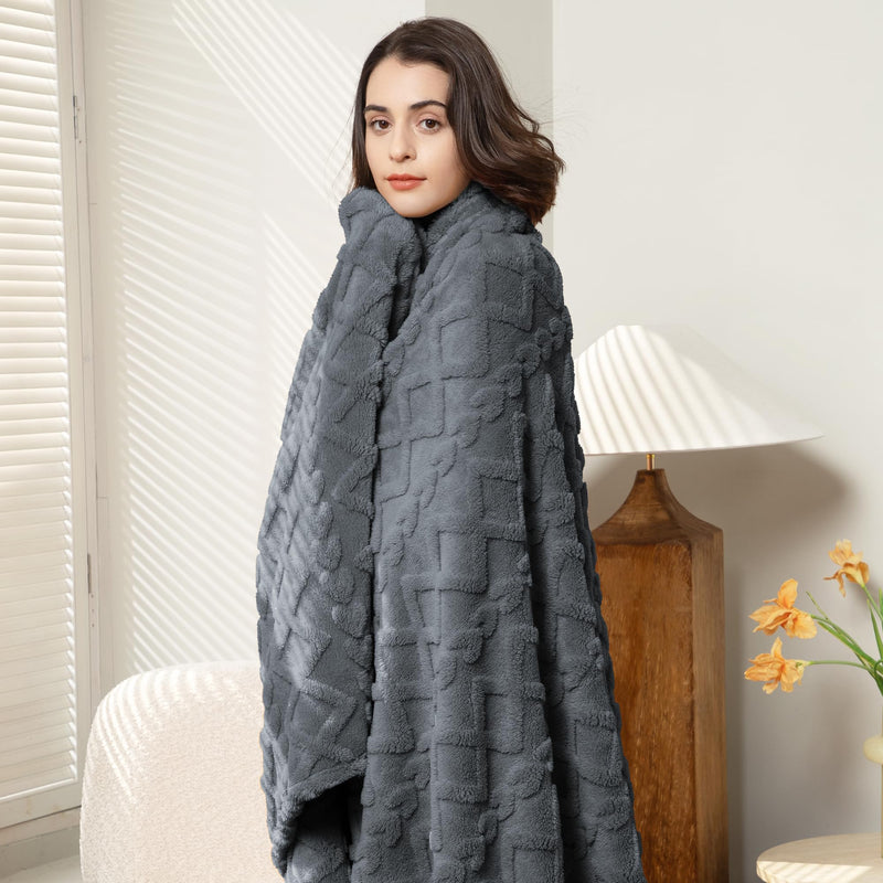 Aganear Fleece Throw Blanket - Cozy Soft Lightweight Fuzzy Throw Blanket for Women Portable Throw Blankets for Couch, Warm Present for Birthday, Christmas, Halloween, Housewarming(50"x60", Khaki)