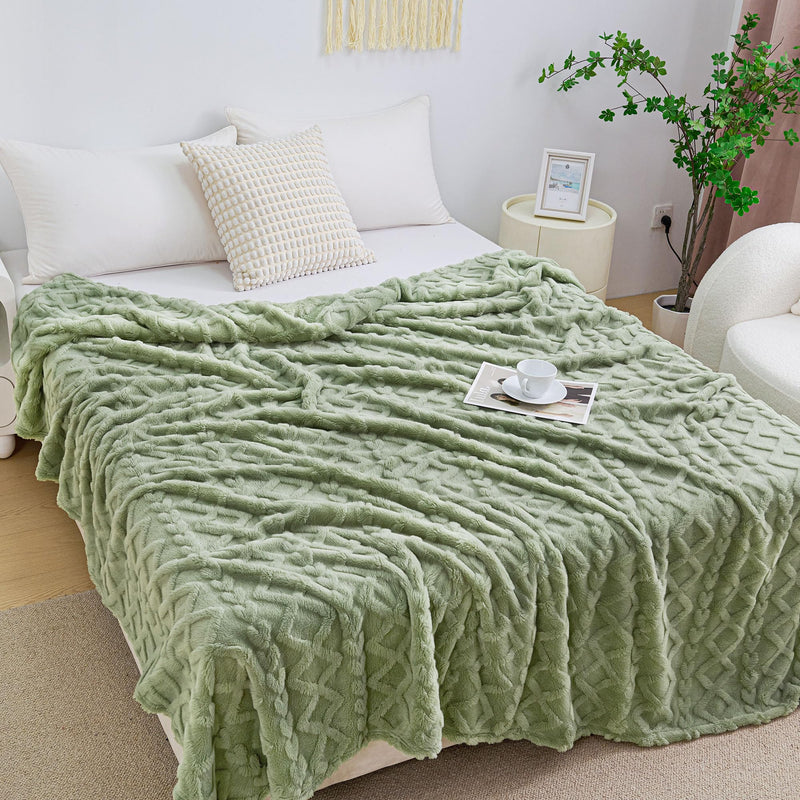 Aganear Fleece Throw Blanket - Cozy Soft Lightweight Fuzzy Throw Blanket for Women Portable Throw Blankets for Couch, Warm Present for Birthday, Christmas, Halloween, Housewarming(50"x60", Khaki)